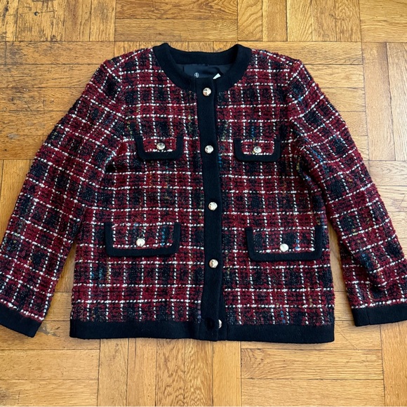 Anine Bing Lydia Wool-Blend Plaid Jacket - Picture 6 of 14